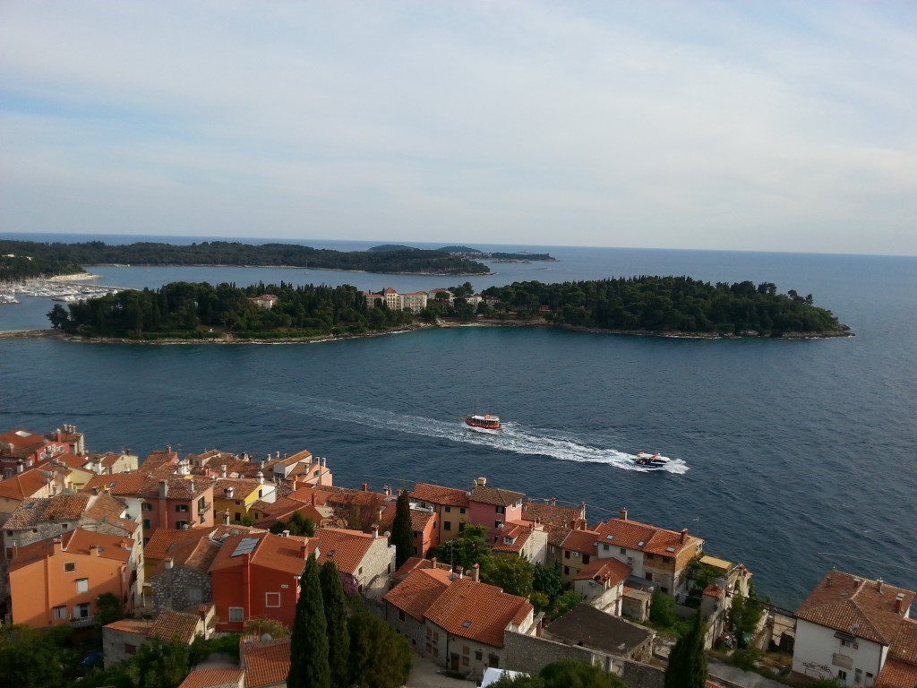 Panorama na Rovinj z dzwonnicy Swiętej Eufemii