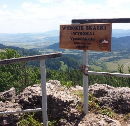 Wysoka (Wysokie Skałki) Pieniny Najwyższe szczyty gór w Polsce